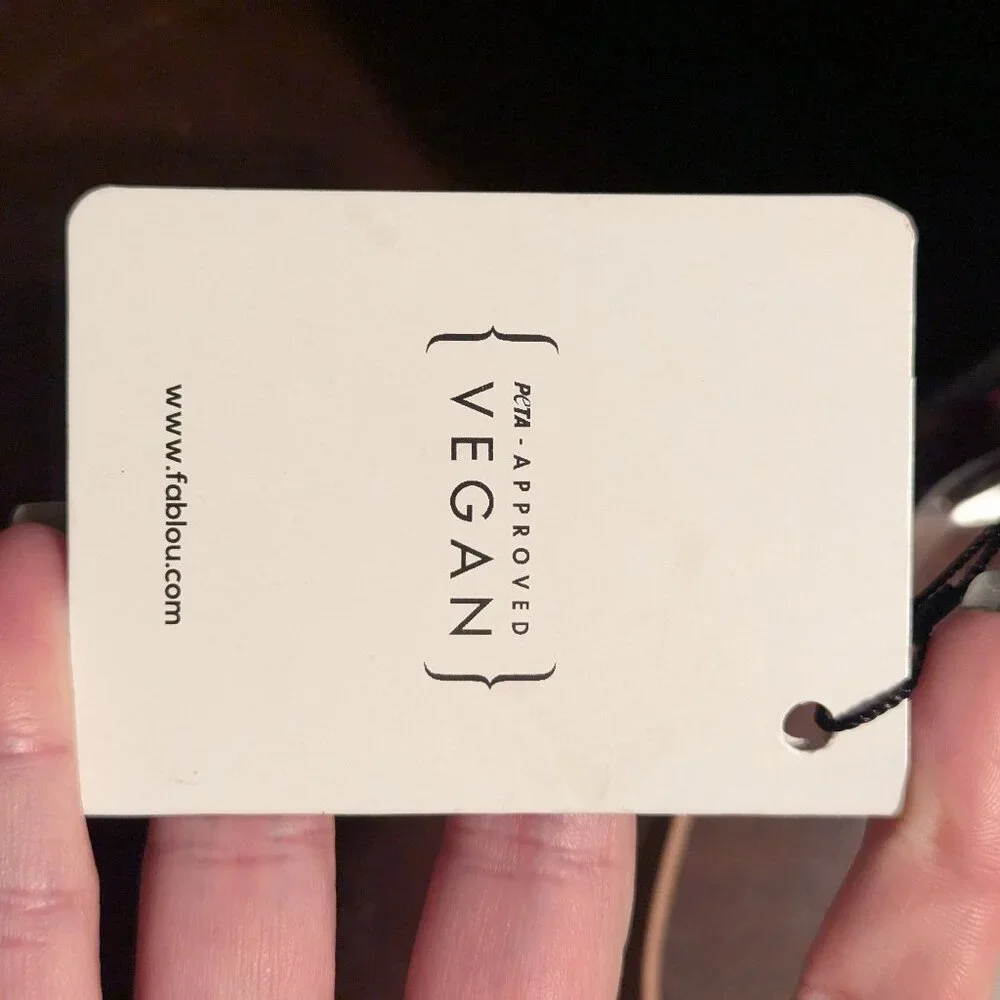 Fablou Chelsea Black Crossbody Bag with Tan Strap BNWT - Picture 7 of 8